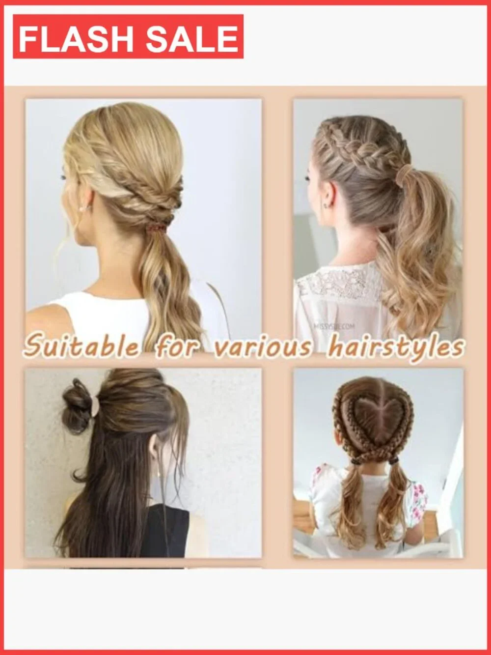 20 Boho Braided Hair Ties 2-in-1 Bracelets, No Snag Elastics for All Hair Types